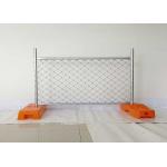 Rust Resistant 6ftx10ft Chain Link Construction Fence 60g/M2 Galvanized for sale