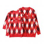 Stylish Pullover Parent-Child Sweater with Long Sleeve and Embroidery Accents for Winter season for sale