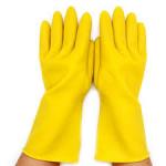 Yellow Petroleum Resistant Gloves High Elasticity Smooth Interior Treatment for sale