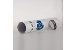 China Hard Recycled Custom Cardboard Paper Tube Packaging Iron Lid For Wine Package supplier