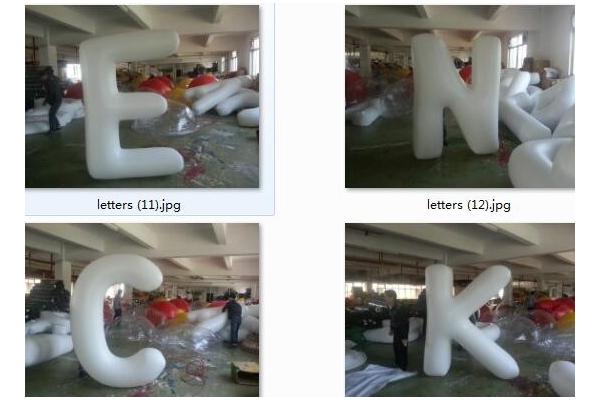 customized giant advertising lighting inflatable Letter balloon