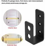 OEM Custom Black Powder Coated Stamping Metal U Shape Door Barricade Brackets for sale