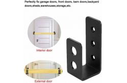 China OEM Custom Black Powder Coated Stamping Metal U Shape Door Barricade Brackets supplier