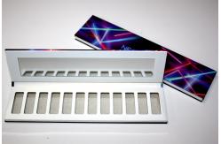 China 12 Pan Paper Empty Eyeshadow Palette Handmade With White Pearl Paper supplier
