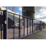 Powder Coating Black Metal Security Fence Type Sliding Gate 2.0m X 6.0m for sale