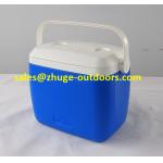 Portable 8 Liter PU Insulation Blue Plastic Ice Cooler Box for sale