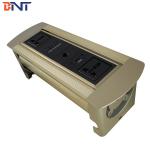 Brushed Aluminum Alloy Desk Flip Up Multimedia Jack  For  Office Room for sale