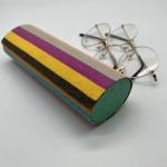 Multicolor Cylindrical Hard Metal Eyeglass Case For Optical Eyeglasses for sale
