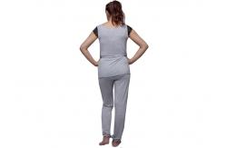 China Soft Gery Melange Jersey Ladies Nightwear Women ' S Loungewear Outfits supplier