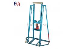 China 10T Hydraulic Pulling Electrical Cable Drum Roller Stand With Wheels supplier