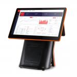 Double 15.6 Inch Capacitive Touch Screen POS System With Printer Android 7.1 for sale