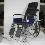 Exquisite Workmanship Aluminum Manual Wheelchair With U Shape Commode Seat for sale