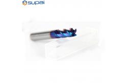 China Blue NaNo Coating 65HRC Carbide End Mill supplier