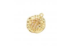 China Plating 18K Gold Pendant Zircon Evil Eye Hand Charm OEM supplier