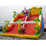 Hot Sale Inflatable Slide With Palm Tree For Water Park Games In Summer for sale