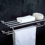 Stainless Steel Bathroom Towel Racks Wall Mounted Polished Satin for sale