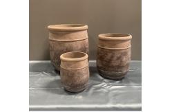 China Textured Surface GRC Planter Pots Durable Flower Planters Pots For Long-Term supplier