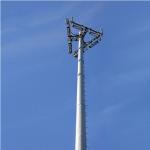 20m High Mast Transmission Steel Monopole Antenna Tower For Communication for sale