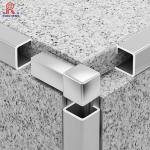 Sqaure Aluminum Tile Trim ODM Available , 8mm Metal Tile Trim for sale