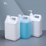 Tranparent Empty 5L HDPE Bottles Oil Drum Jerry Can Plastic Water Container Food Grade for sale