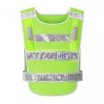China Customized Logo Accepted High Visibility 100% Polyester Dark Green Reflective Vest manufacturer