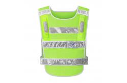 China Customized Logo Accepted High Visibility 100% Polyester Dark Green Reflective Vest supplier