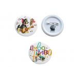 Custom Round Tinplate Pin Badges with Safety Back – Promotional Metal Button Badges