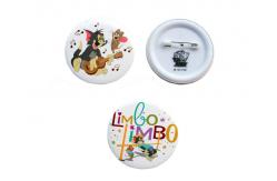 China Custom Round Tinplate Pin Badges with Safety Back – Promotional Metal Button Badges supplier