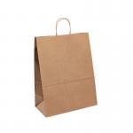 UPACK Brown Kraft Shopping Bags With Handles 8 Color Flexo Printing for sale