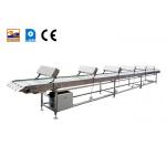 Semi Automatic Food Conveyor Belt Made Marshalling Cooling Conveyor Of Stainless Steel for sale