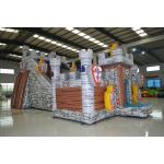 Digital Printing Inflatable Jumping Castle / Blow Up Guard Themed Fun City