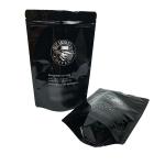 Coffee Beans Stand Up Zipper Custom Printed Pouch 100g 500g 1kg Glossy Black for sale