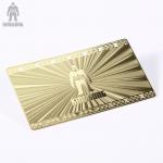 Innovative Brass Personal Metallic Gold Business Cards Different Pattern Option for sale