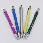 Classical Aluminum Ballpoint Pen 1.0mm Touch Screen Click Ball Pen For Promotion Advertising for sale