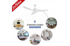 China 48 Inch Modern Indoor Ceiling Fan With 3 CLR Brightness LED Light supplier