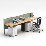 2 Person Modular Working Table Size 2400mm With Fabric Partition for sale