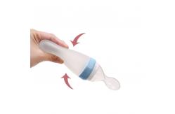 China Phthalate BPA Latex Free Silicone Baby Teether Spoon Feeding Bottle Medium Flow supplier