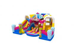 China Digital Printing Clown Inflatable Fun City Amusement Park Kids Bounce House supplier
