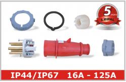 China Red 4 Pin 3H Industrial Plugs And Connectors for Reefer Container supplier
