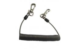 China TPU Stainless Steel Coiled Tool Lanyard Extend 3M High Security Rod Leash supplier