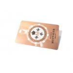 Rose Gold 85*54mm Metal Business Cards Custom Printing for sale