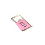 Rectangle PU Leather Keychain Bottle Opener Laser Engraved Hot Stamping for sale