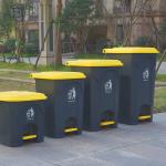 Factory High Quality 13 Gallon Street Garden Double Recycle Trash Can Foot Pedal Dustbin for Outdoor for sale