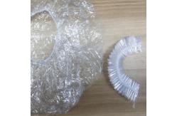 China PE Plastic Transparent Disposable Head Cap Waterproof Salon Hair Dry Processing supplier