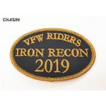Durable Hat Iron Patches Twill Fabric Merrow Border 4 Width for sale
