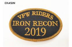 China Durable Hat Iron Patches Twill Fabric Merrow Border 4 Width supplier