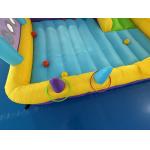 Polyester Oxford Inflatable Purple Yellow Blue Slide With Toss Play
