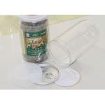 Eco Friendly Clear Pet Jars , 4oz Plastic Cookies Jar With Aluminum Lid for sale