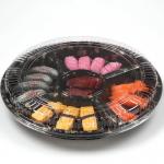 One Time Five Extra Packaging Box Plastic With Lid Japanese Bento Box Round Sushi Box for sale