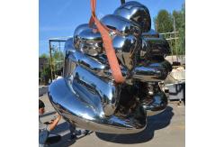 China 3M High Mirror Polished Stainless Steel Falling Stone Artwork supplier